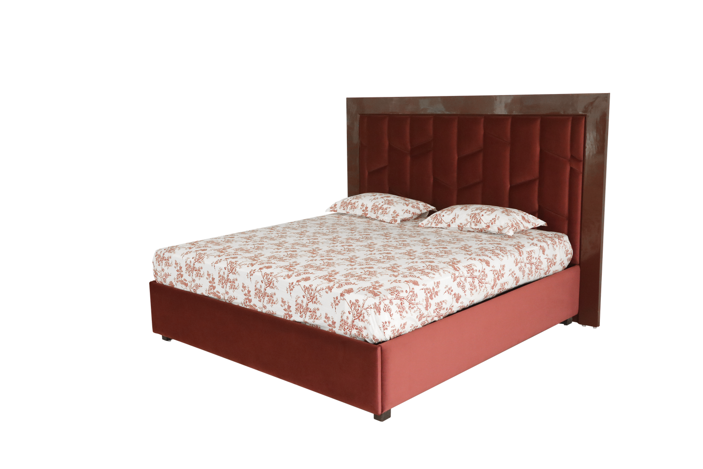 CB 01 – Luxe Burgundy Panel Bed