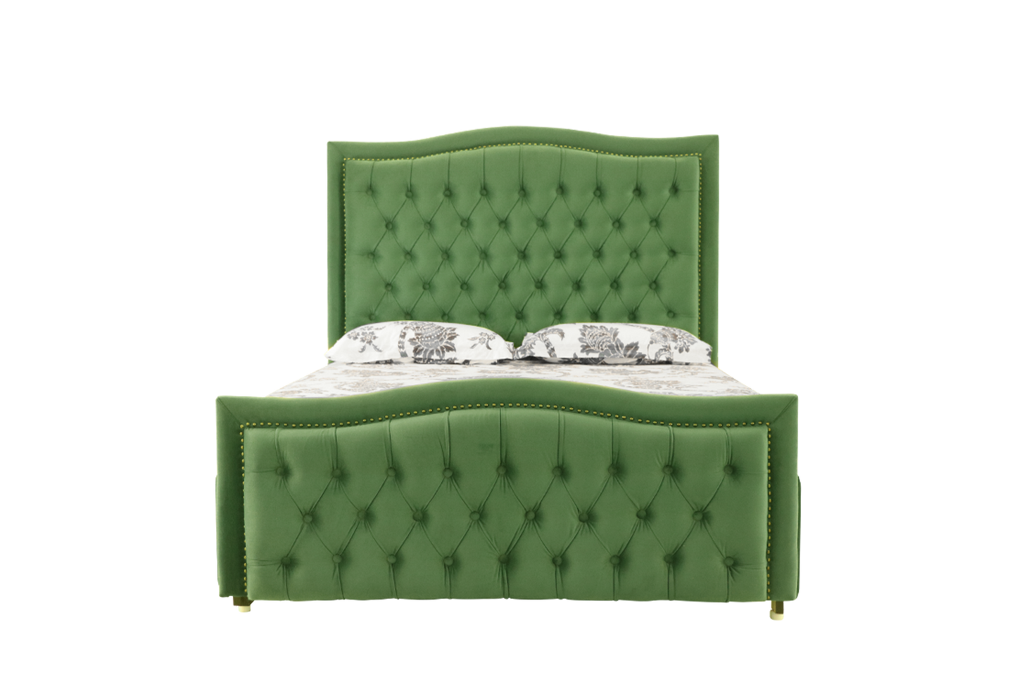 CB 04 – Emerald Elegance Tufted Bed Frame