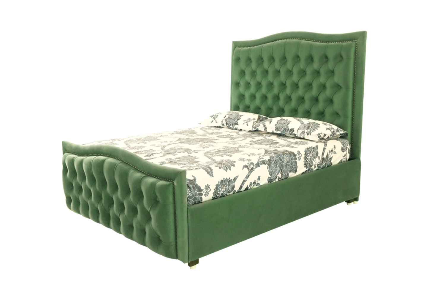 CB 04 – Emerald Elegance Tufted Bed Frame