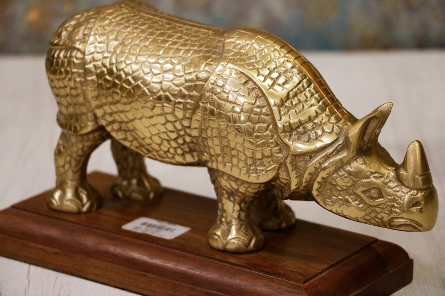 Golden Regal Rhino Showpiece