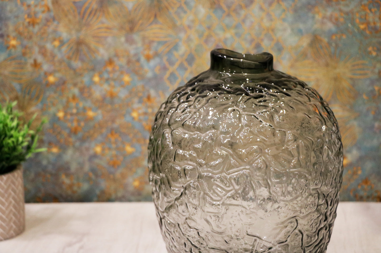 Obsidian Bloom vase- large