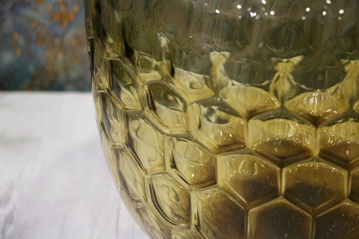 Golden Honeycomb Vase