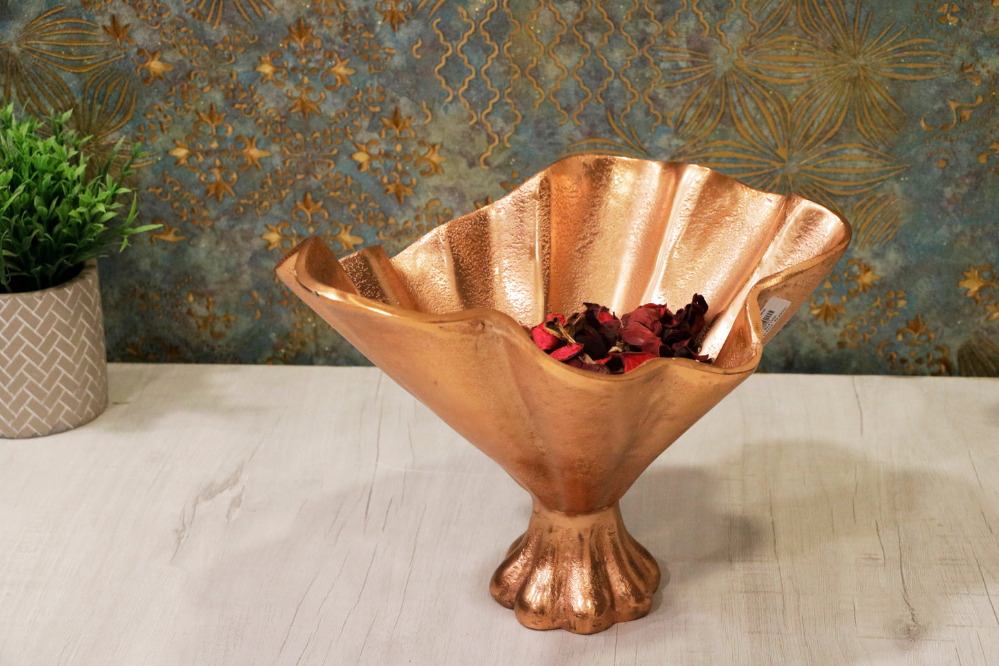 gold metallic potpourri bowl