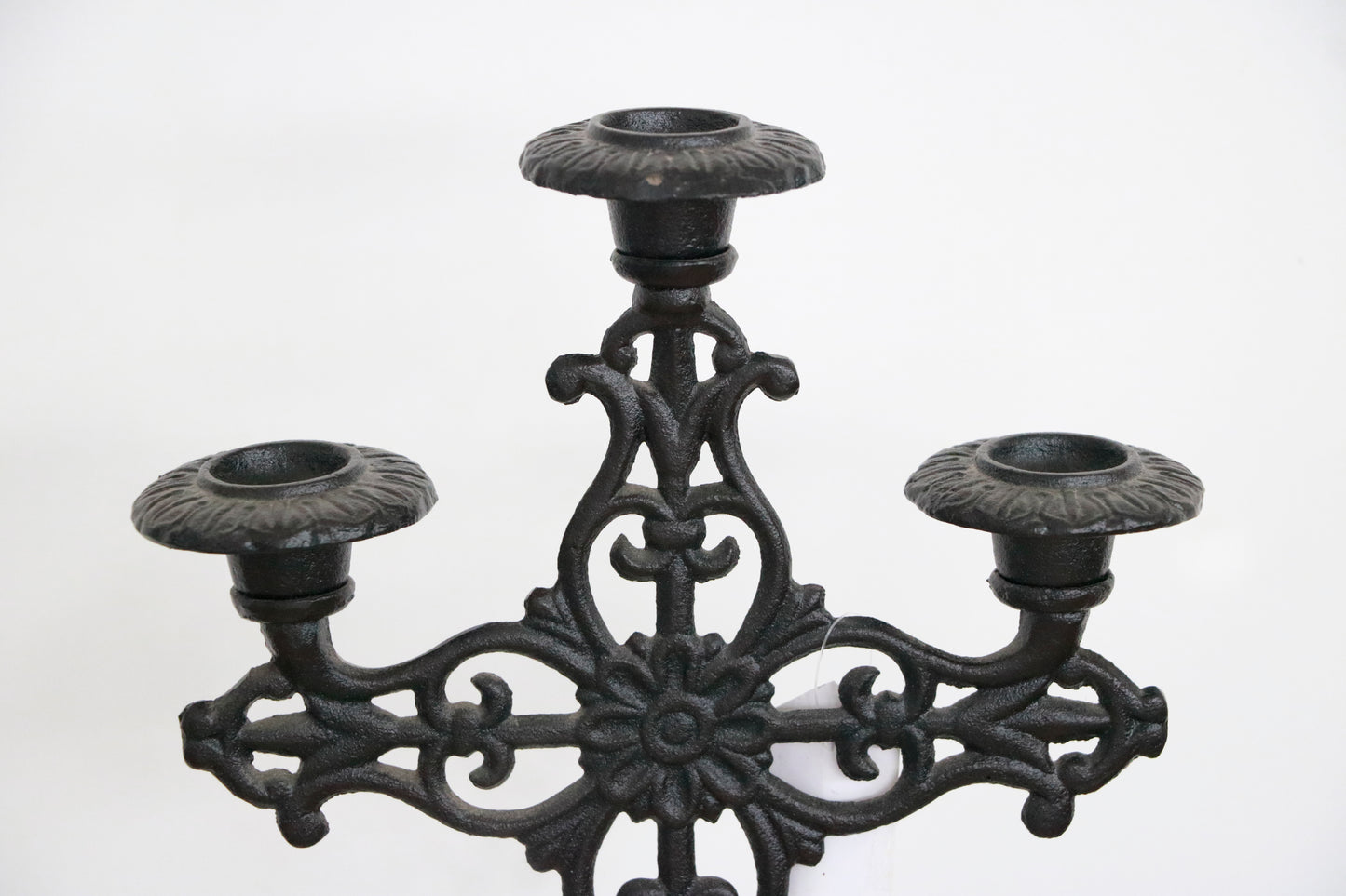 Vintage Cast Iron 3-Arm Candle Holder