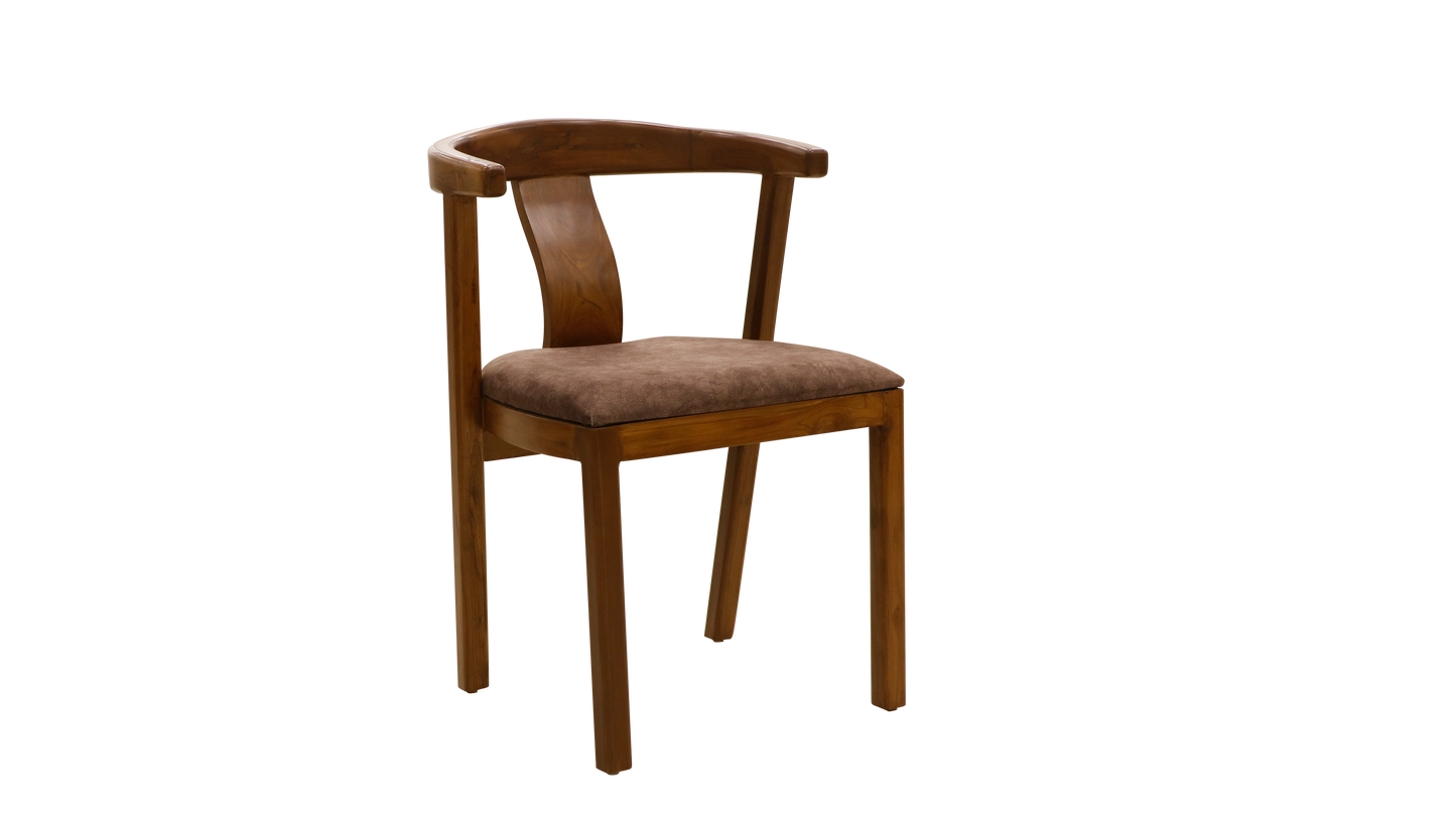 Curved Back Wooden Chair