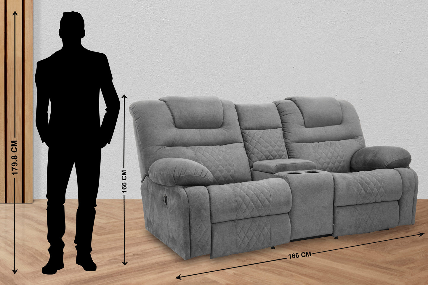2 seater Recliner motorized