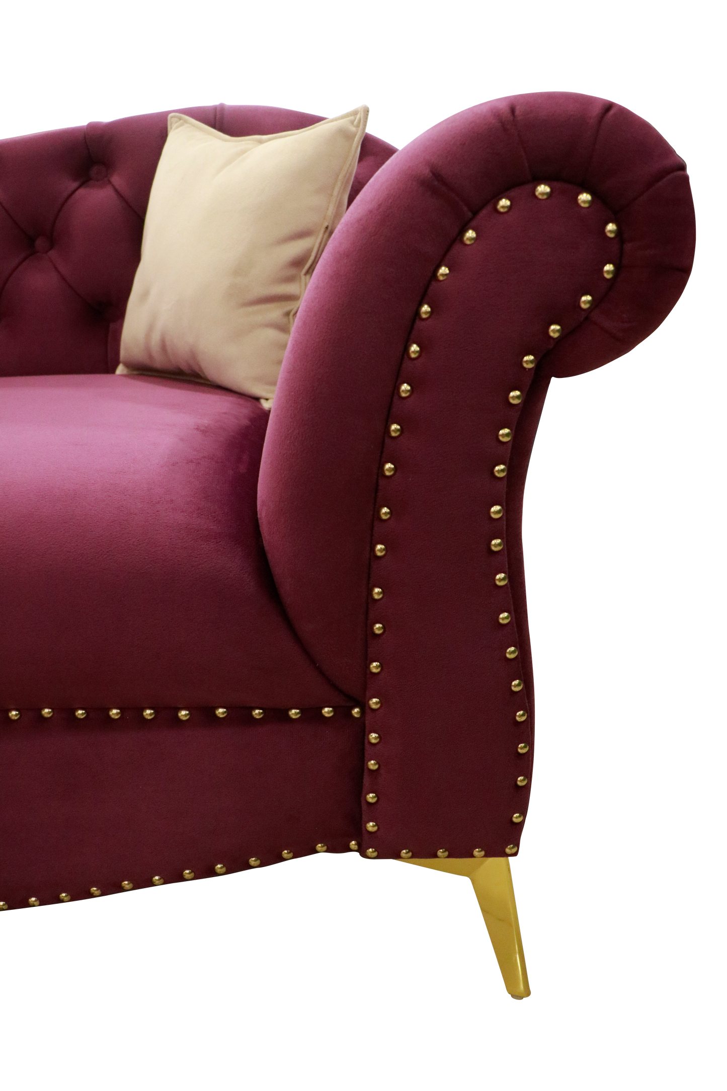 A 09 -3-Seater Sofa – Luxe Button-Tufted Elegance