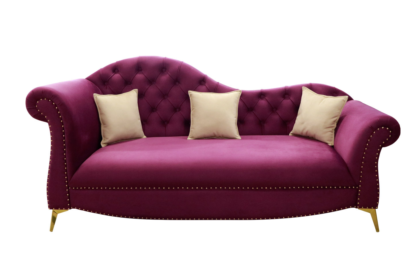 A 09 -3-Seater Sofa – Luxe Button-Tufted Elegance