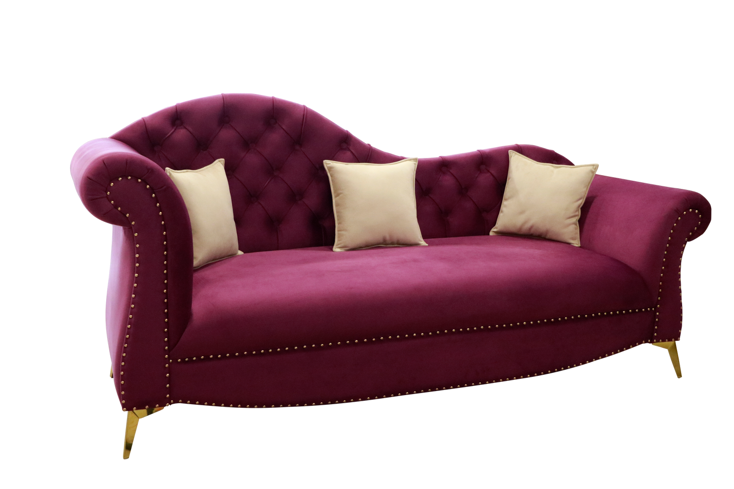 A 09 -3-Seater Sofa – Luxe Button-Tufted Elegance