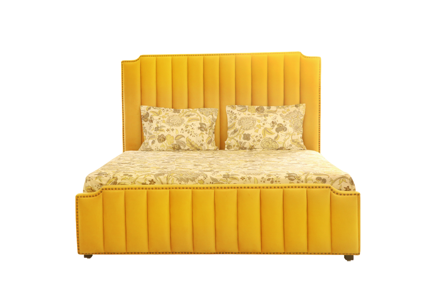 CB 02 -Tufted Bed Frame (Sunshine Gold)
