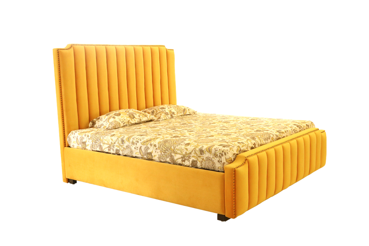 CB 02 -Tufted Bed Frame (Sunshine Gold)
