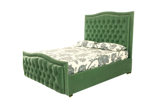 CB 04 – Emerald Elegance Tufted Bed Frame