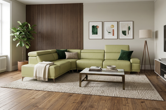 Modern Olive Green L-Shape corner couch