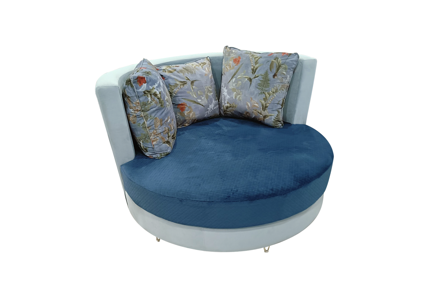 Bliss Round Lounge Sofa – Blue
