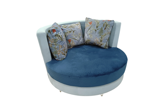 Bliss Round Lounge Sofa – Blue