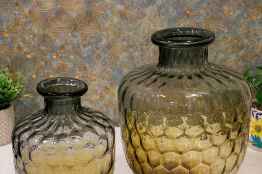 Golden Honeycomb Vase