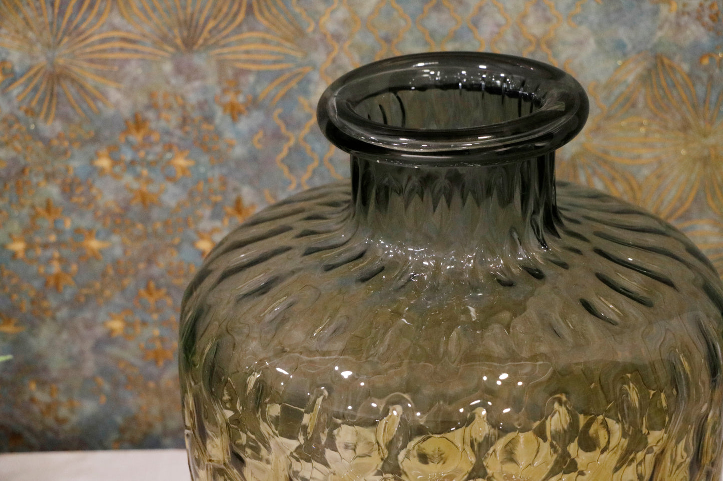 Golden Honeycomb Vase
