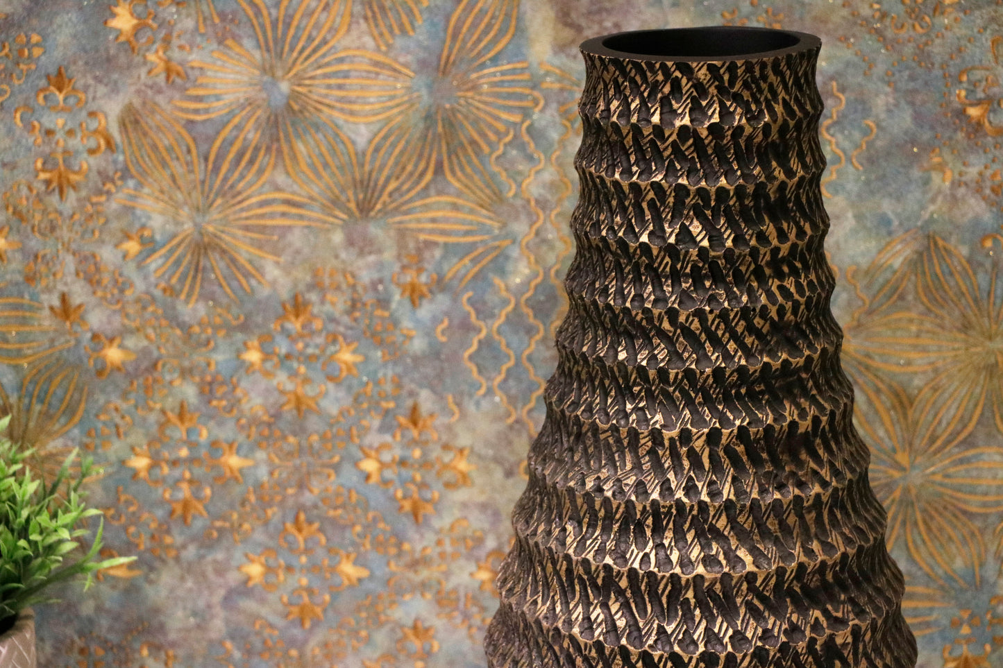 Textured Metal Vase-Textured Metal Vase -small