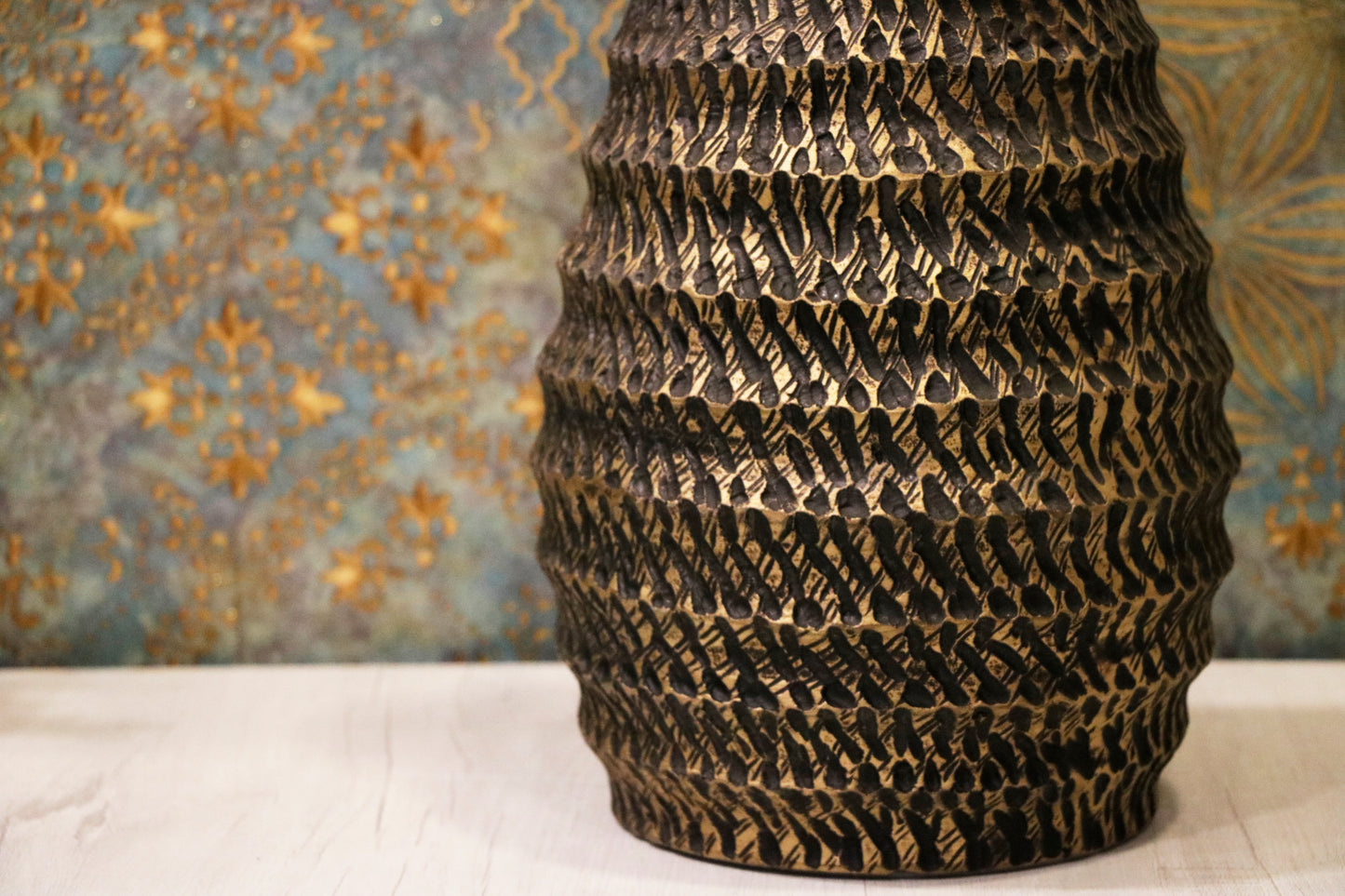 Textured Metal Vase-Textured Metal Vase -small