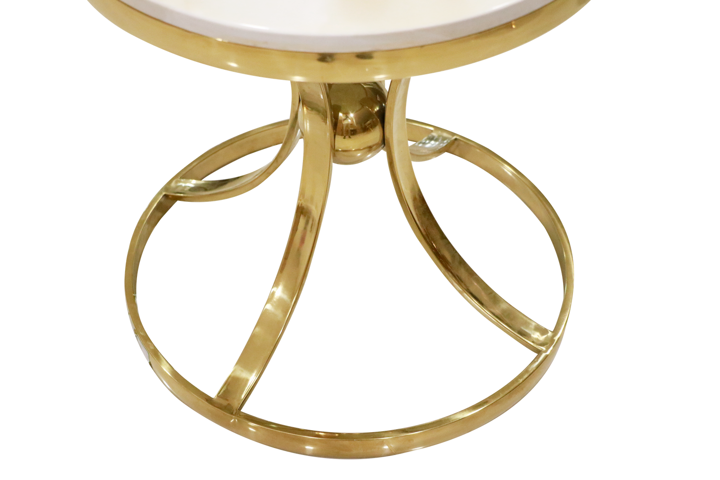 Elegant Gold Side Table with Marble Top