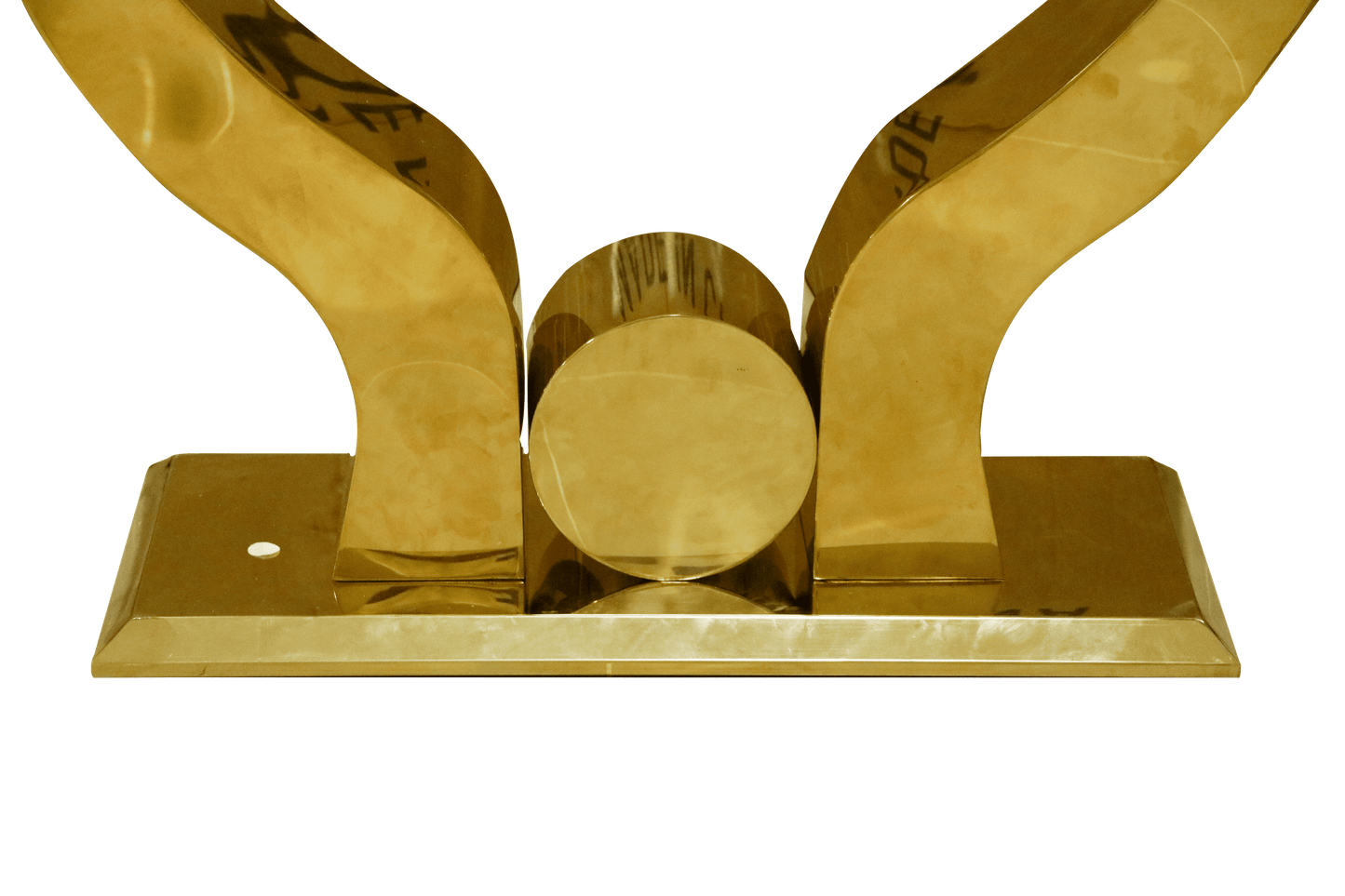 Luxury Gold Console Table with Marble Top