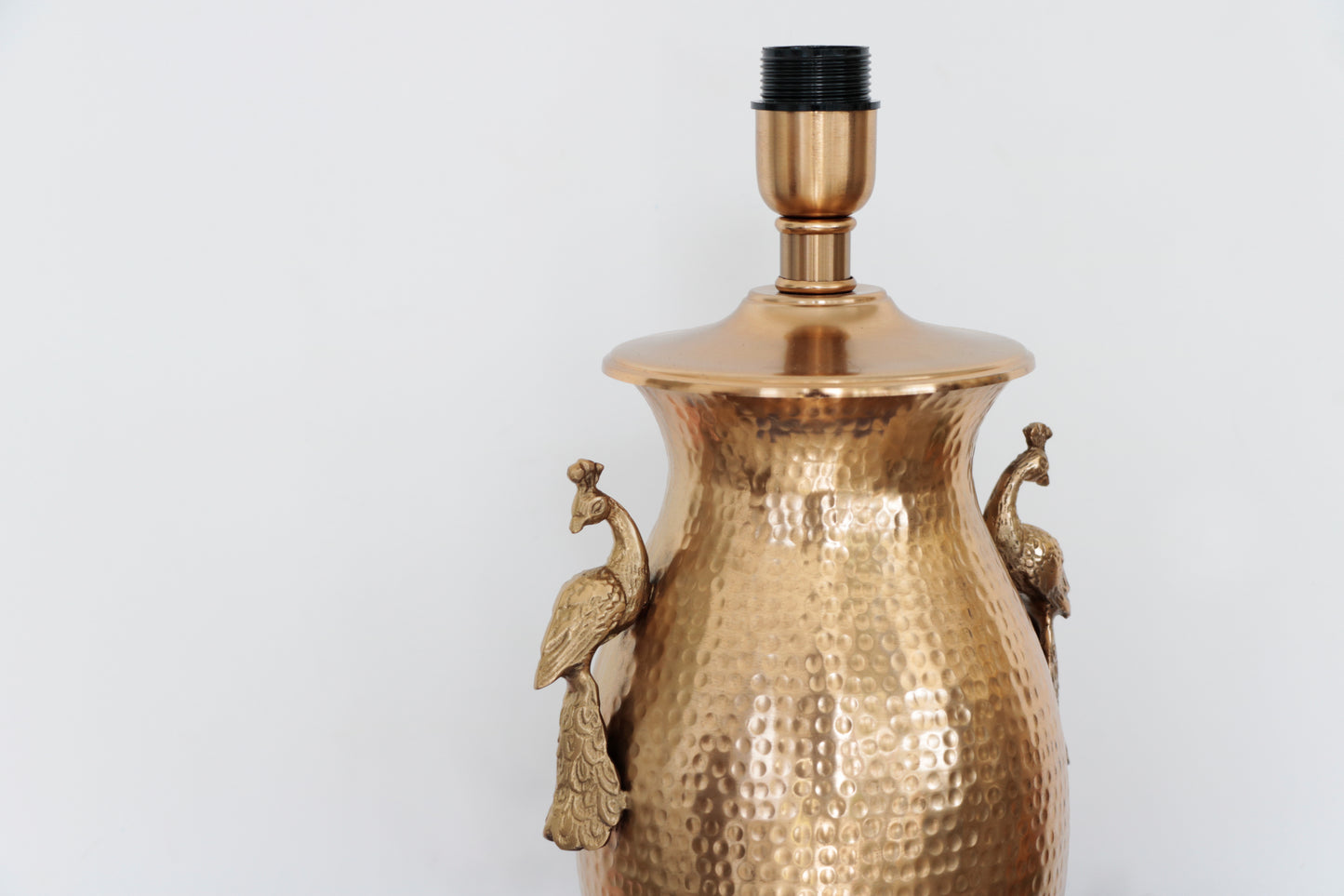 Regal Peacock Brass Table Lamp