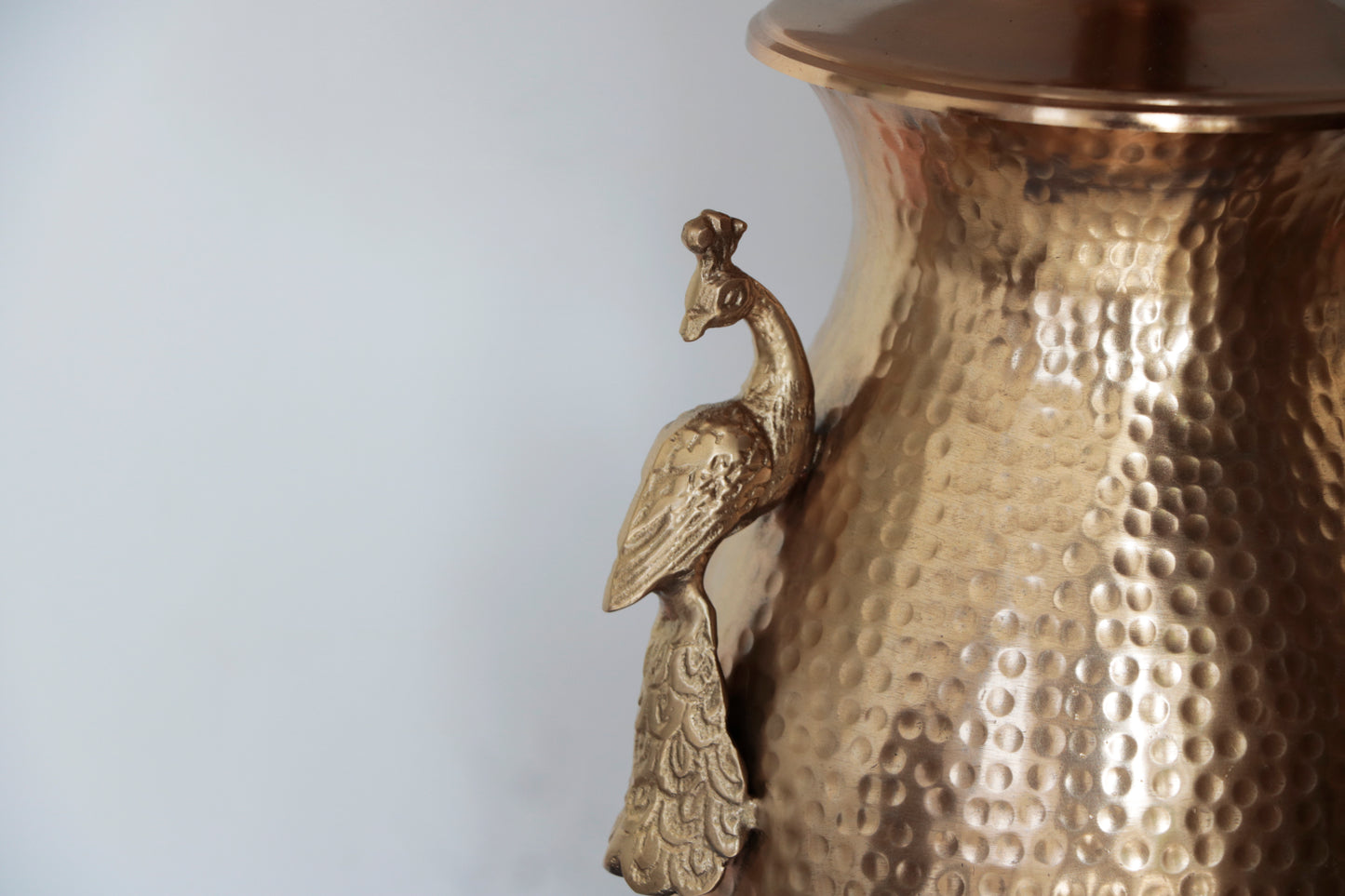 Regal Peacock Brass Table Lamp