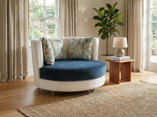 Bliss Round Lounge Sofa – Blue