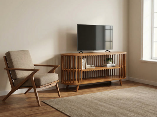 Mid-Century Wooden TV Cabinet