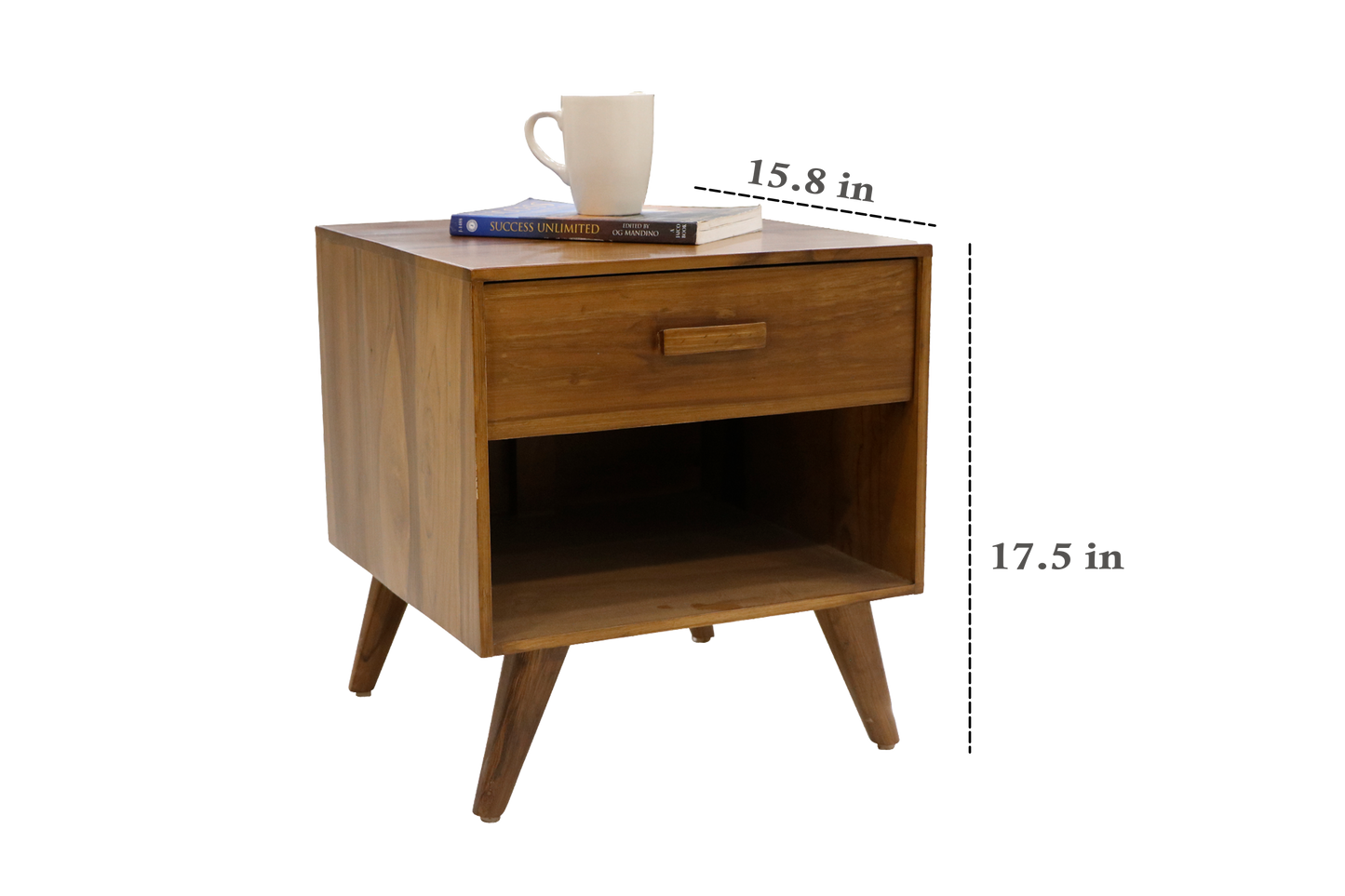 Mid-Century Walnut Bedside Table