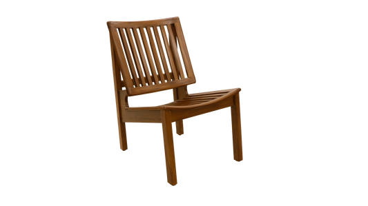 Modern Slatted Wooden Lounge Chair