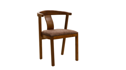 Curved Back Wooden Chair
