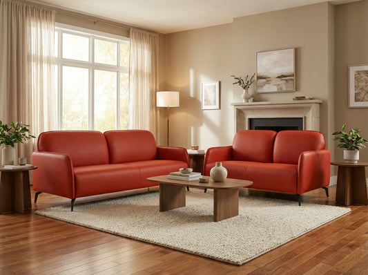 3+2 Seater Sofa Set - brown